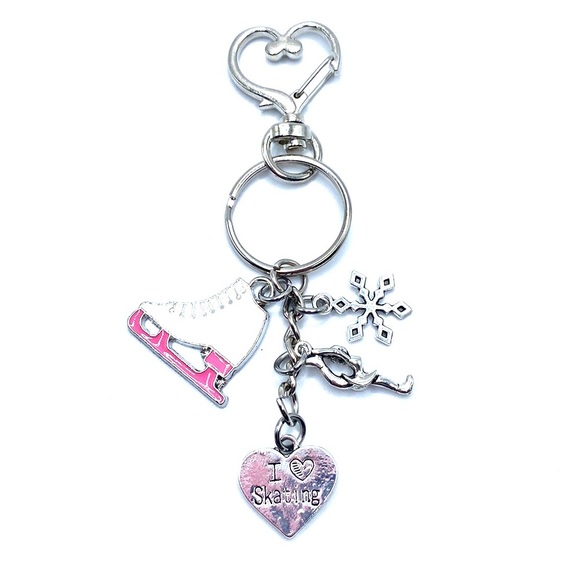 Ice Skating Keychain Bag Charm Figure Skater - Picture 3 of 8